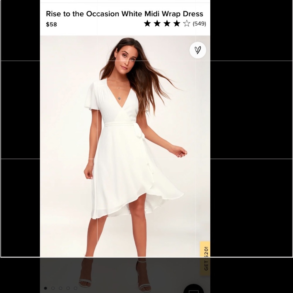 NWT Lulus white wrap dress